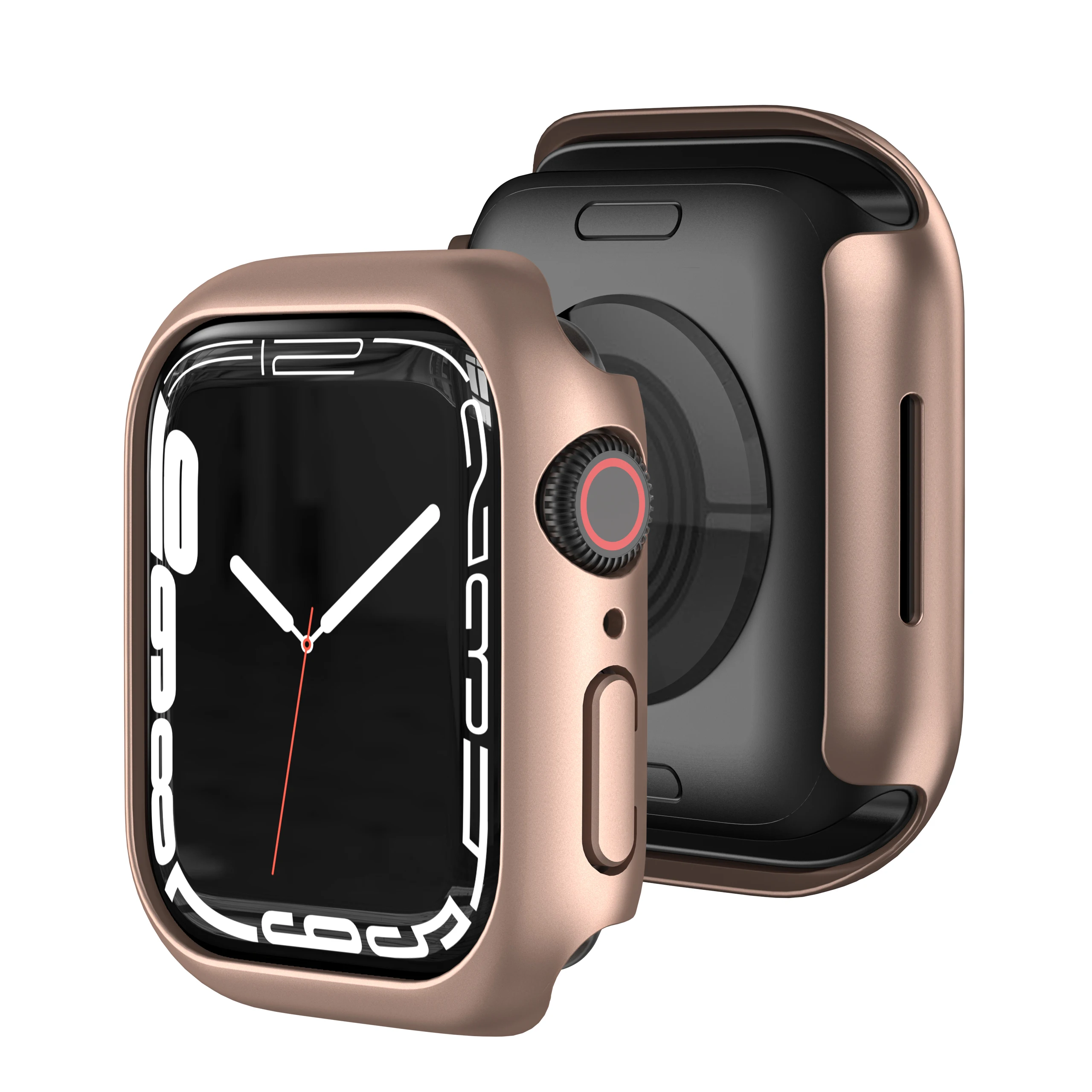 Жесткий матовый защитный бампер из поликарбоната для IWatch серии 7 чехол корпуса часов аксессуары Apple Watch 41 мм
