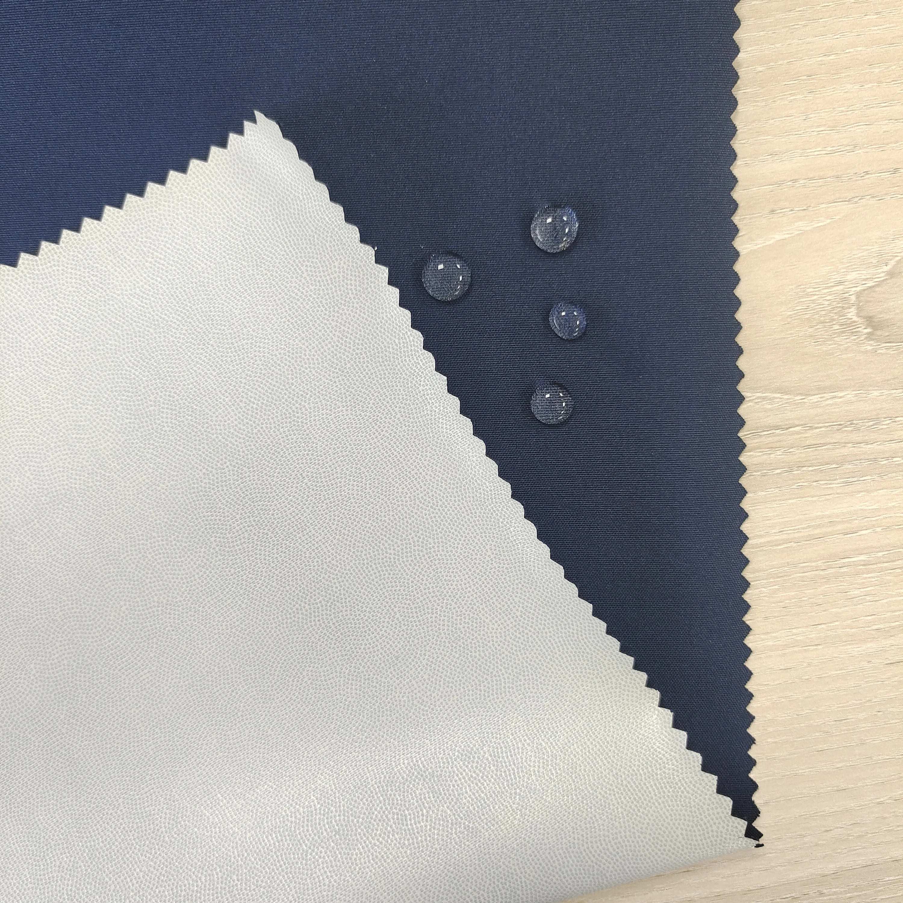 Customized waterproof 100% polyester pongee 150*300 FD stretch pongee with waterproof tpu coated fabric used for outdoor jacket