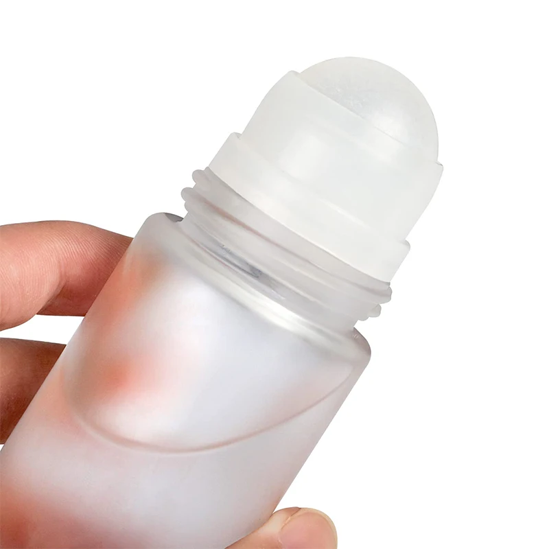 50ml Frosted Glass Deodorant Roll On Bottle Empty 30ml Refillable Roll On Glass Bottles for Cosmetics DIY Beauty Oils Mix