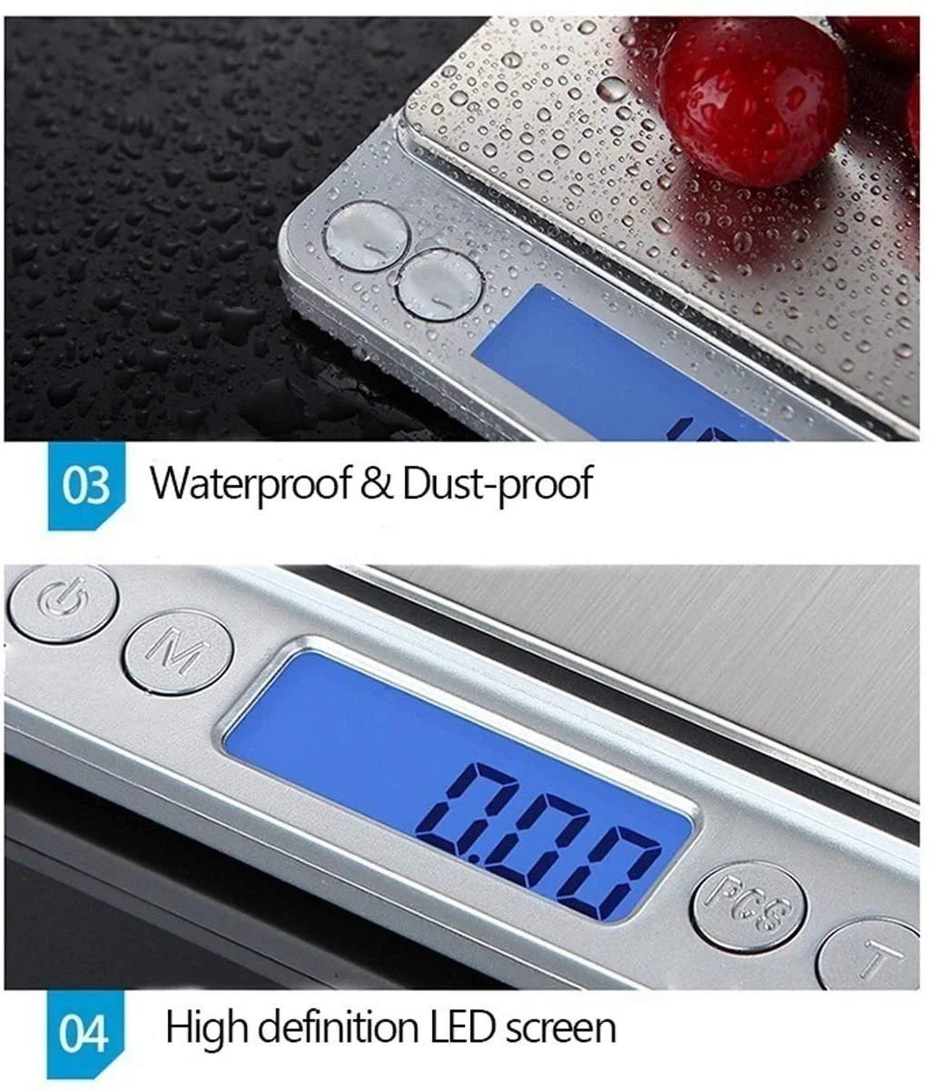 Kitchen Food Scale Baking Digital Jewelry Scale Battery Powered Daily Household Commercial Tools Loss Weight