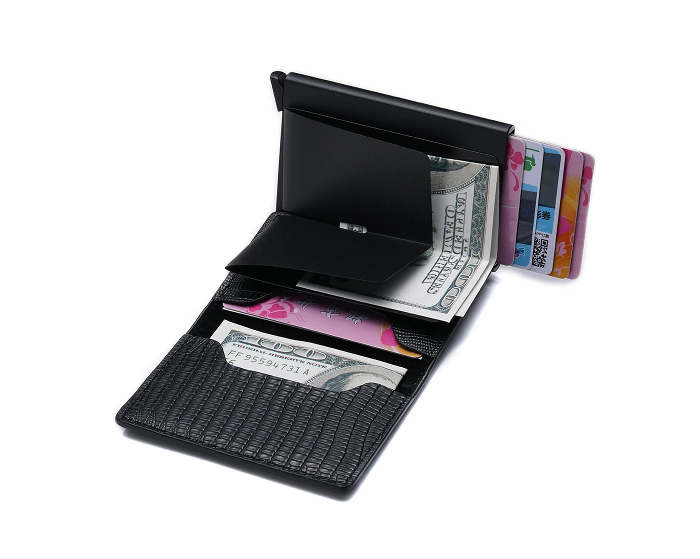 
Drop Shipping Card Wallet Money Clip Aluminum ID Card Blocking Credit Card Pop up Holder for Men Father Husband Birthday Gift 