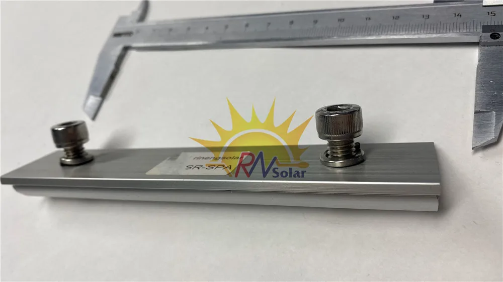 Wholesale  Aluminum Solar Rail Connector Solar Rail Splice Joiner Kit Solar Structure Rail Connector