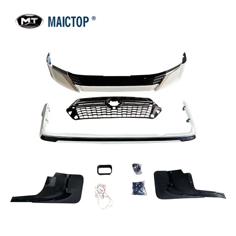 Maictop Auto parts 2021 Body Kit for Land Cruiser FJ200 LC200 Front Bumper Grille Mud Flap Year 2016-2021