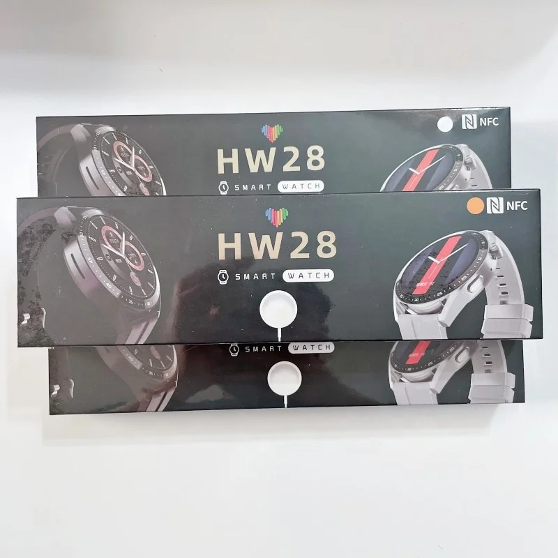 HW28 Smartwatch round Touch Screen Smartwatch Fitness Track With Blood Pressure Monitor Answer Call smart watch