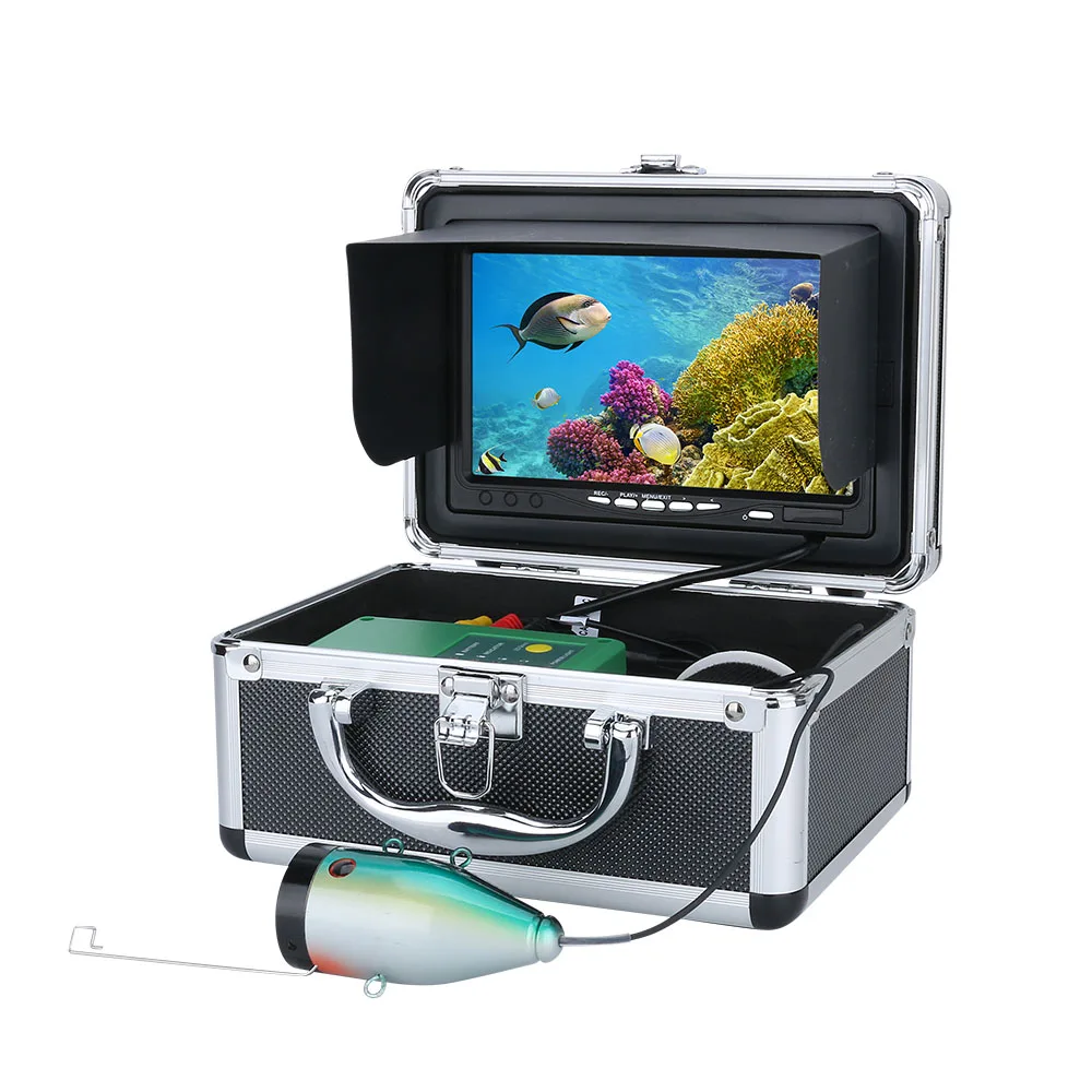 7inch Fish Finder Underwater Fishing Camera  15pcs White LEDs+15pcs Infrared Lamp 1080P 15M Camera For Ice Fishing