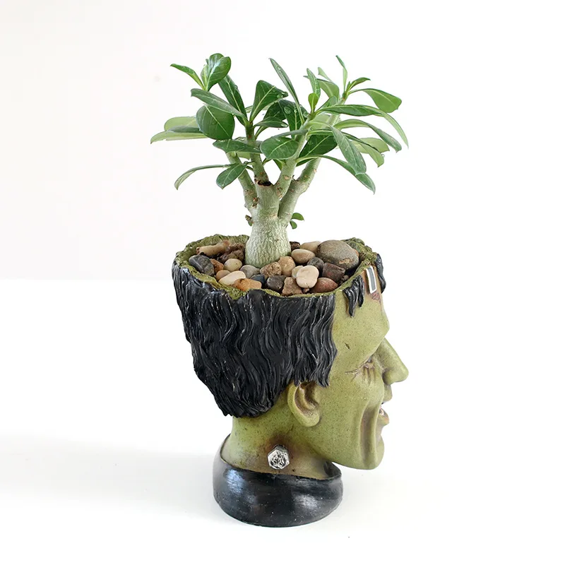 Resin Made Funny Indoor Succulent Plants Pots Pen Holder with Drainage Hole Large Opening for Plants Flower Pots & Planters