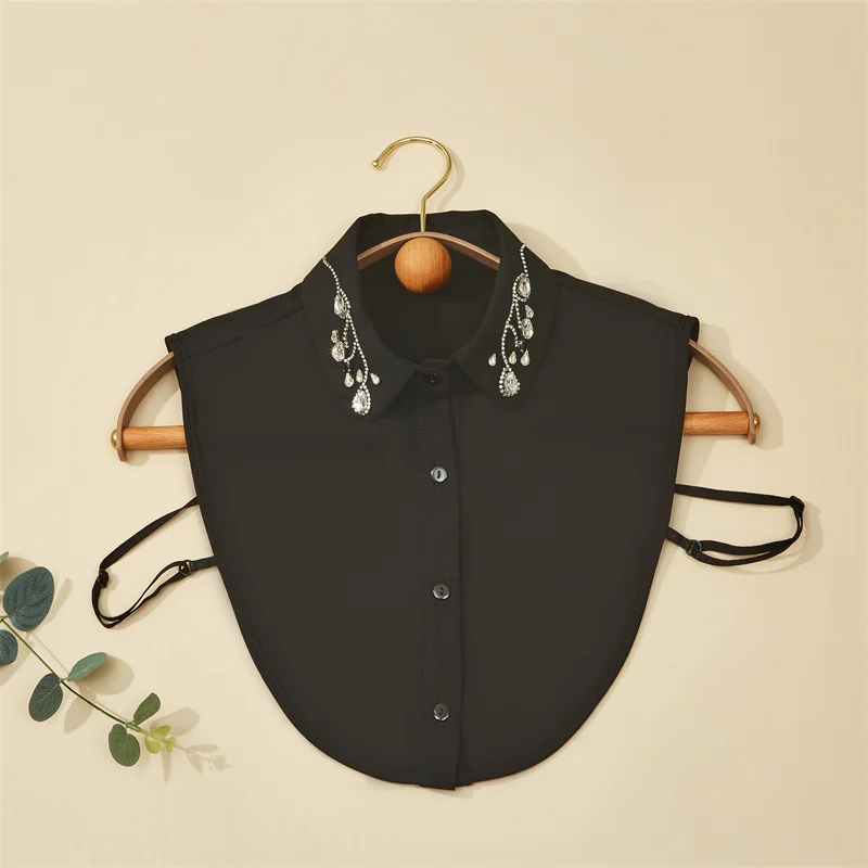Lace women shirt collar faux women false collar embroider removable half shirt cotton collar with embroiderer