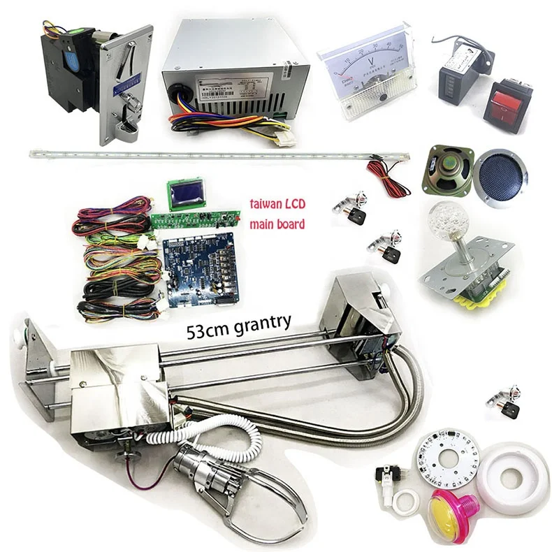 2022 new game mother board 42' diy toy catcher claw crane machine kit with lcd screen