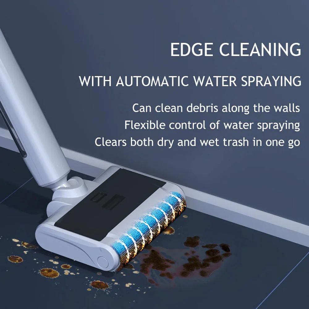 Hikins P7 Handheld Cordless Electric Mop Sweep and Wash Hard Floor Cleaner