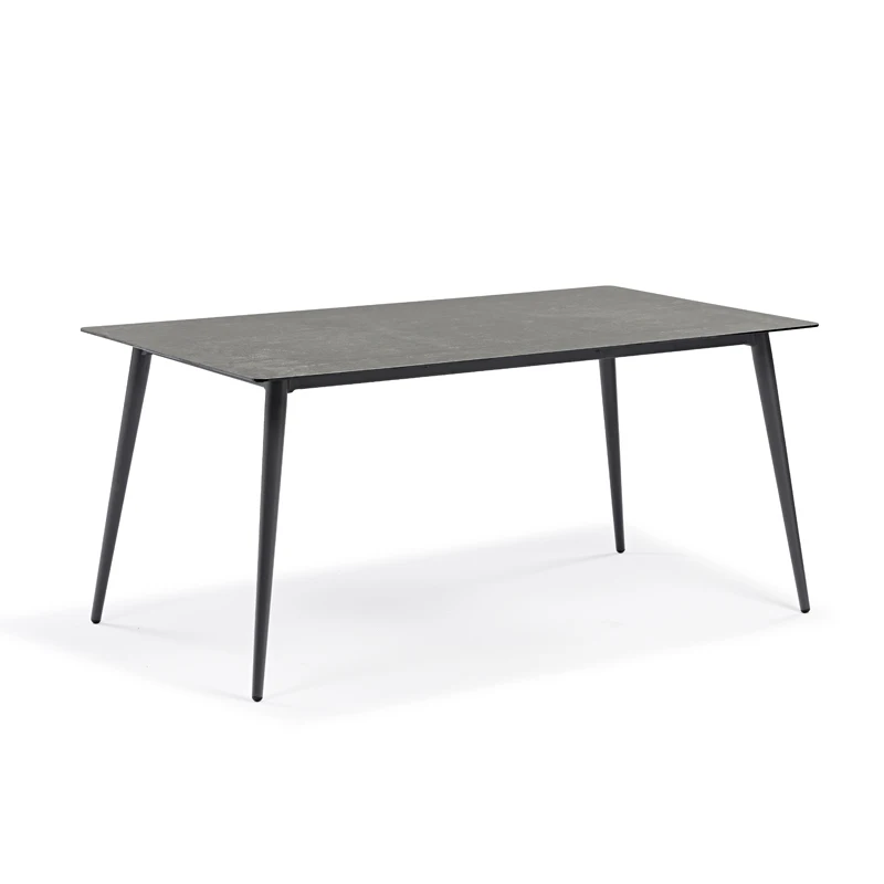 (E9925) Commercial aluminium metal stone outdoor table garden dining furniture