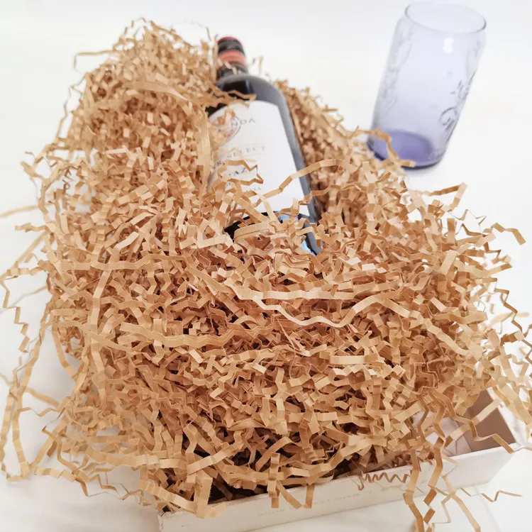 Crinkle Cut Kraft Paper Shred Filler Tissue Great for Gifts, Empty Basket Filler Box Wrapping Bag Stuffing and Packing.