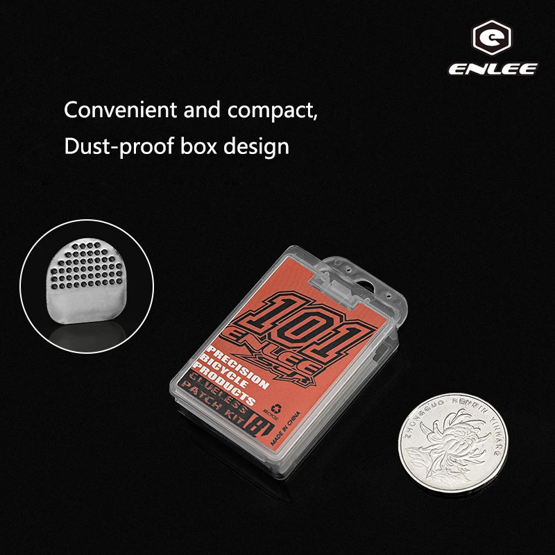 ENLEE Glueless Cycling Tire Patch Kit Road Mountain Bike Tire Repair Tool Set