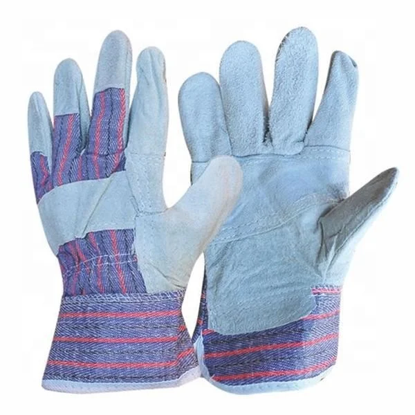 China Wholesale 10.5 inches High Quality cow spilt leather working gloves leather gloves men