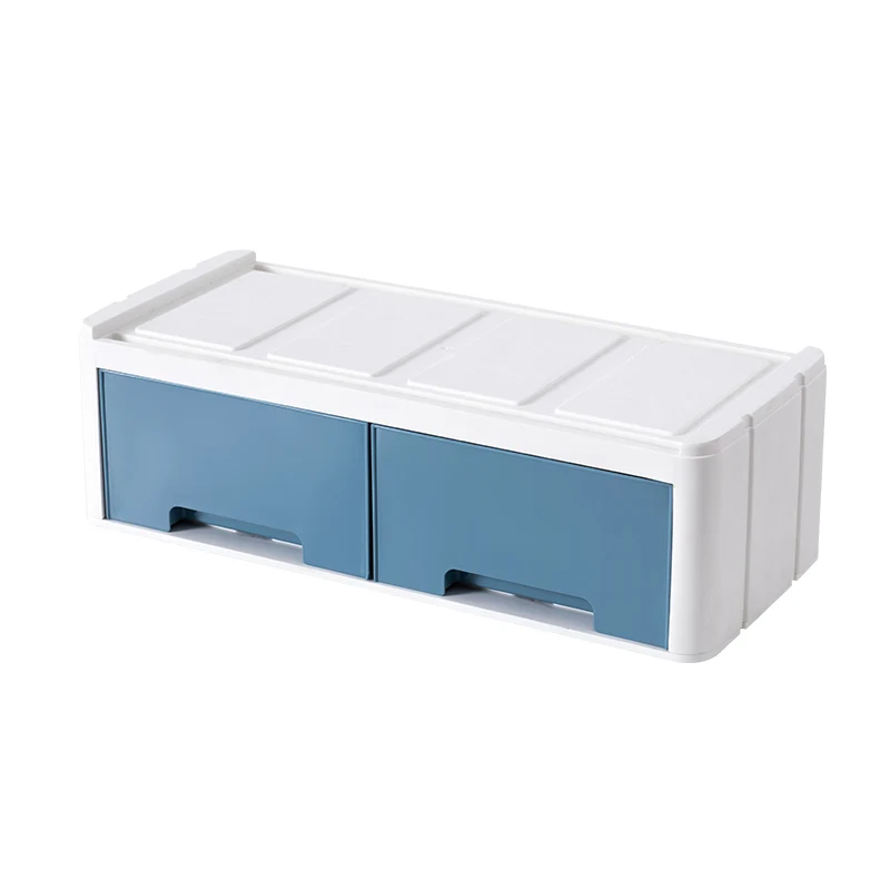 Multifunctional Plastic Desktop Computer Monitor Stand Riser with Storage Drawers