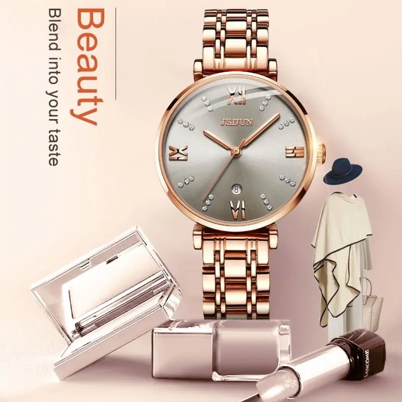 Reselling no Shopify Women Fashion Waterproof Ultra-thin Quartz Watch Women Wrist Digital Quartz Watches