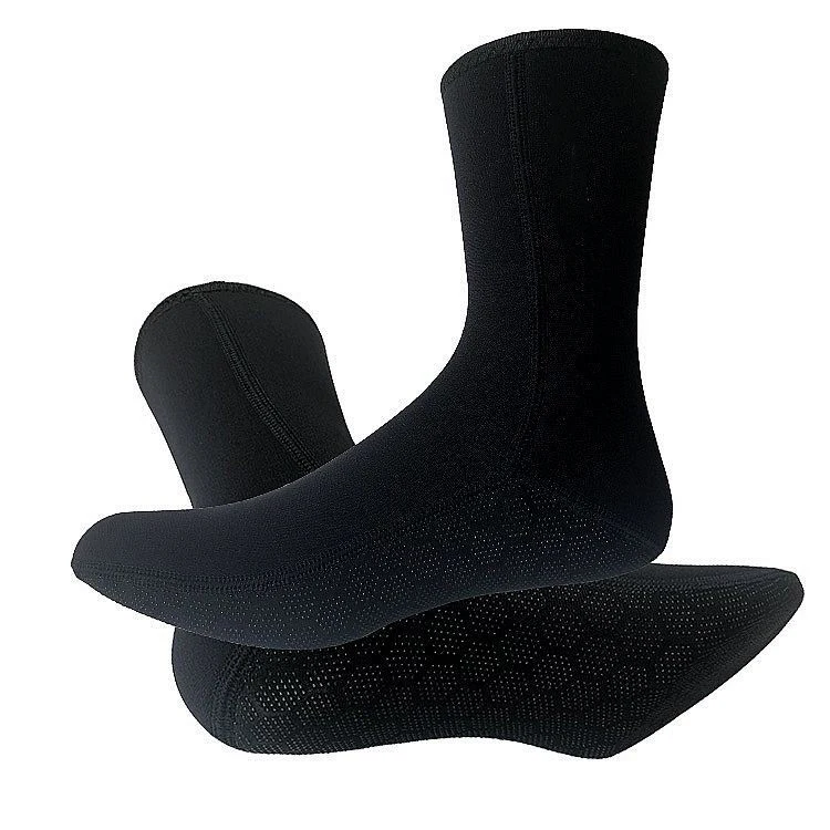 OEM UOO Professional Diving Glued Blind Stitch or Flat Lock Stitch 3mm Neoprene Socks with Custom Logo Printing