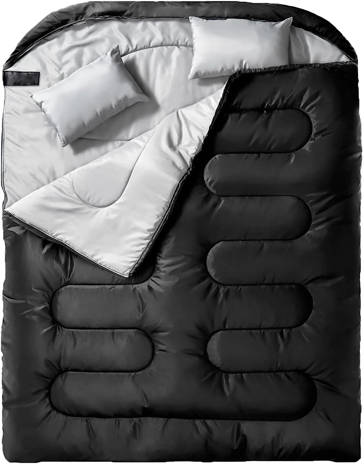 Adult large sleeping bag for two people, seasonal camping and hiking backpack sleeping bag, suitable for cold weather