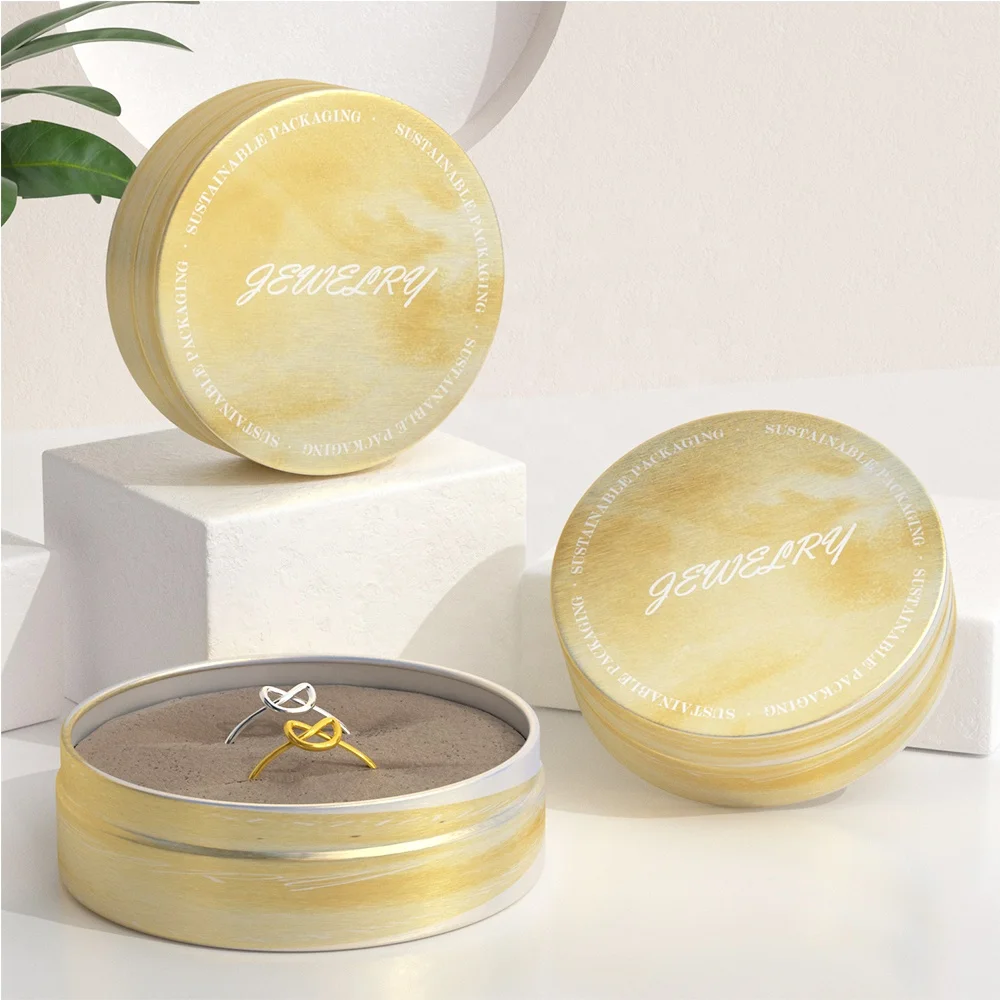 empty 100ml color printing jewelry aluminum tin can jar jewelry packaging aluminum tin