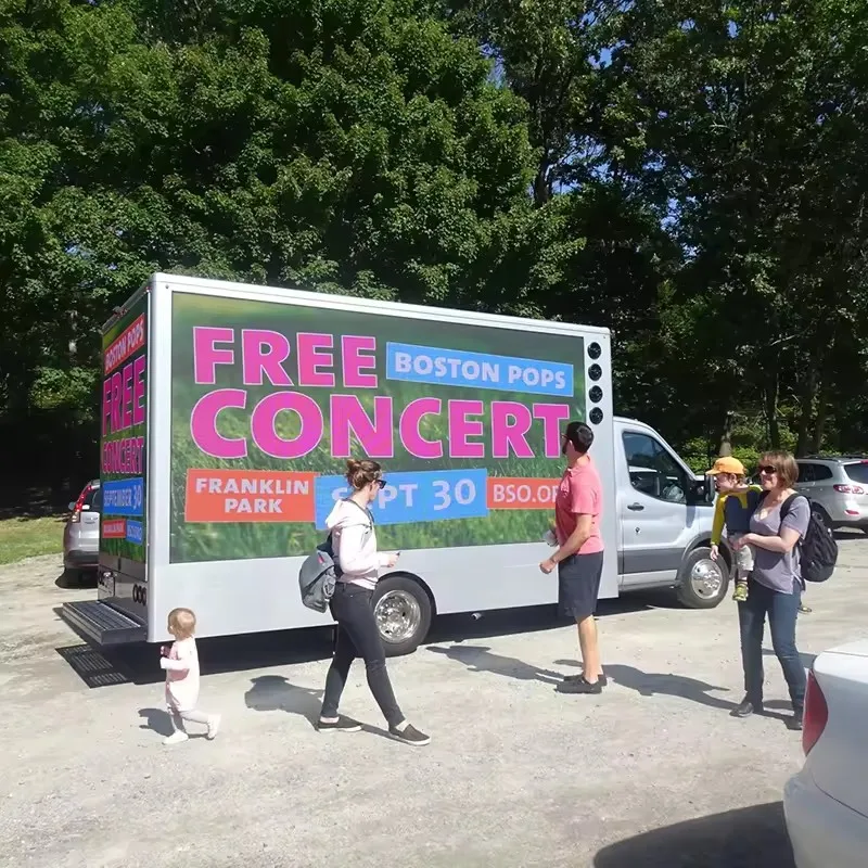 Customized Digital Commercial Sign P10 Outdoor Waterproof Video Wall Pickup Truck Car Advertising Led Display Screen