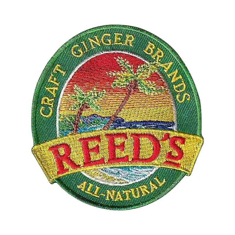 Manufacturer Custom heat press 3d puff chenille sublimation fabric embroidered patches full embroidery patch for clothing