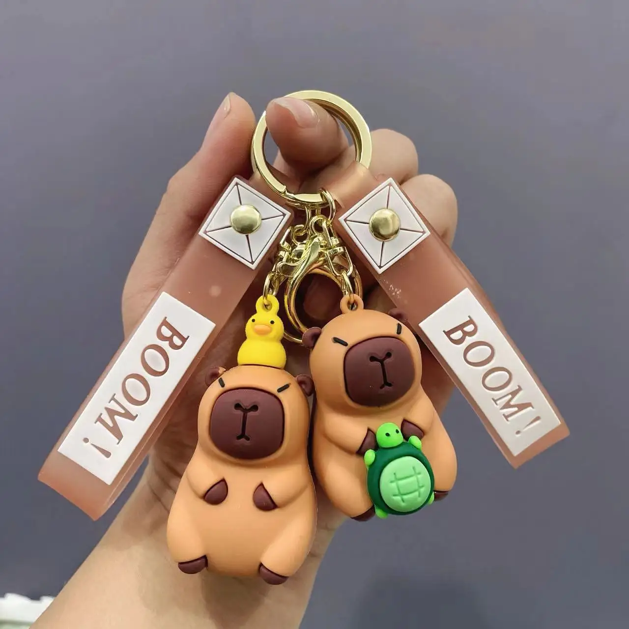 Kawaii Capybara брелок с милыми животными Сумка водяными свиньями кулон для сумки подарки девочек маленькая Подарочная сумка аксессуары морских свинок