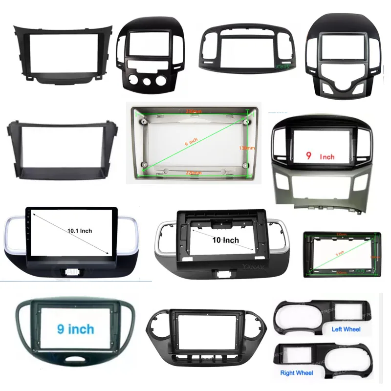 Car DVD Radio Android Stereo frame panel For hyundai accent h1  tucson sonata kona rerracan creta i20 elantra 2017 i30 starex