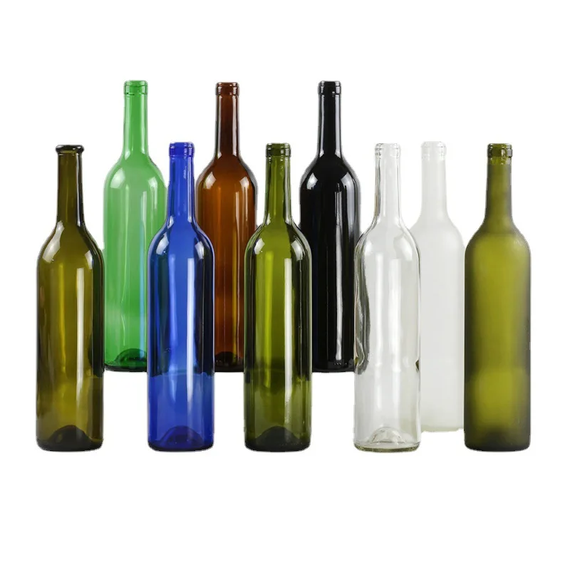 Custom 375ml 500ml 750ml manufacturer burgundy red wine bottle empty bordeaux glass wine bottle