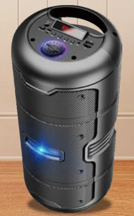 2023 New Style Audio Box with LED light Double 5.25 Inch Full Range Bluetooth Wireless Portable Speaker