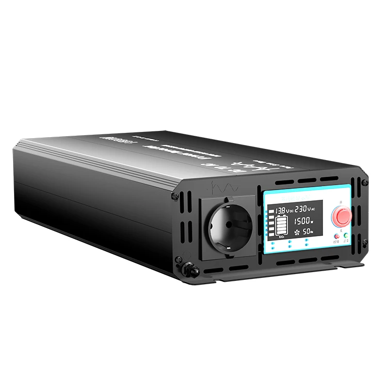 Smart Solar Battery Inverter 1500w 1500 Watt 1.5Kva Car Power Inverter off grid EU Universal Plug