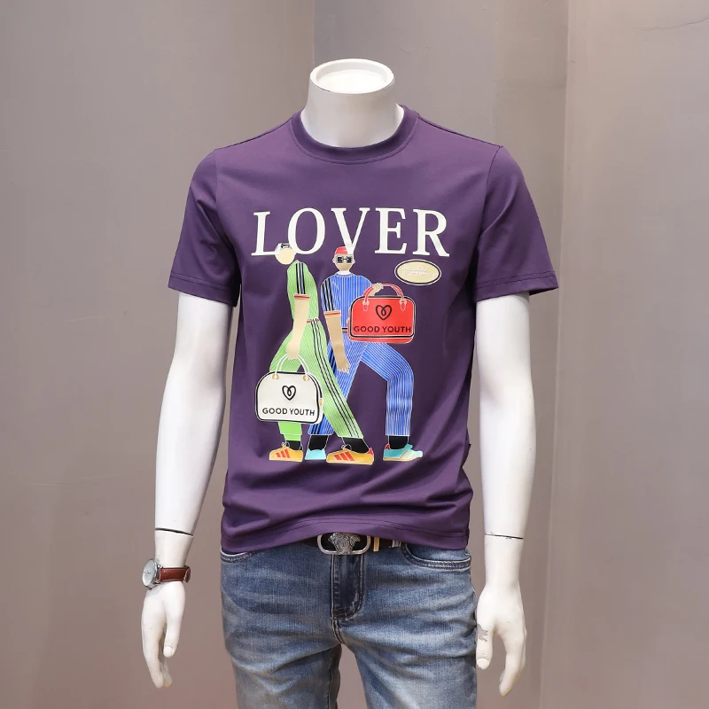 High Quality Unisex Letter Printing Bathing Ape Shirt Fashion Designer T Shirt Men Trendy Loose Printed Tshirt with Hot Sell
