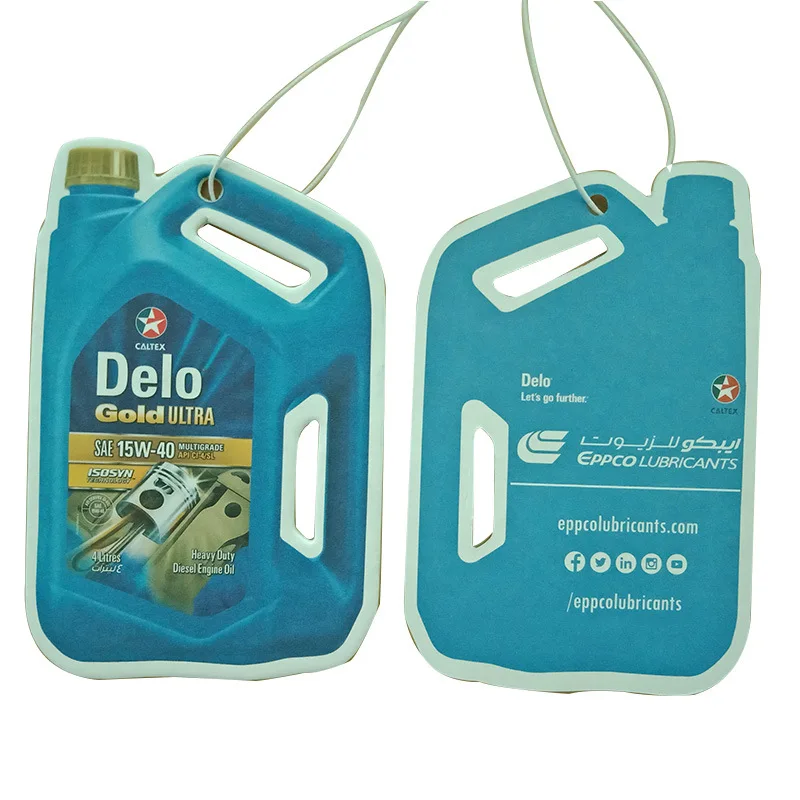 Promotional Custom Auto Car Perfume Paper Purified Air Car Air Freshener Oil Drum Shape Hanging Perfume Paper Freshener