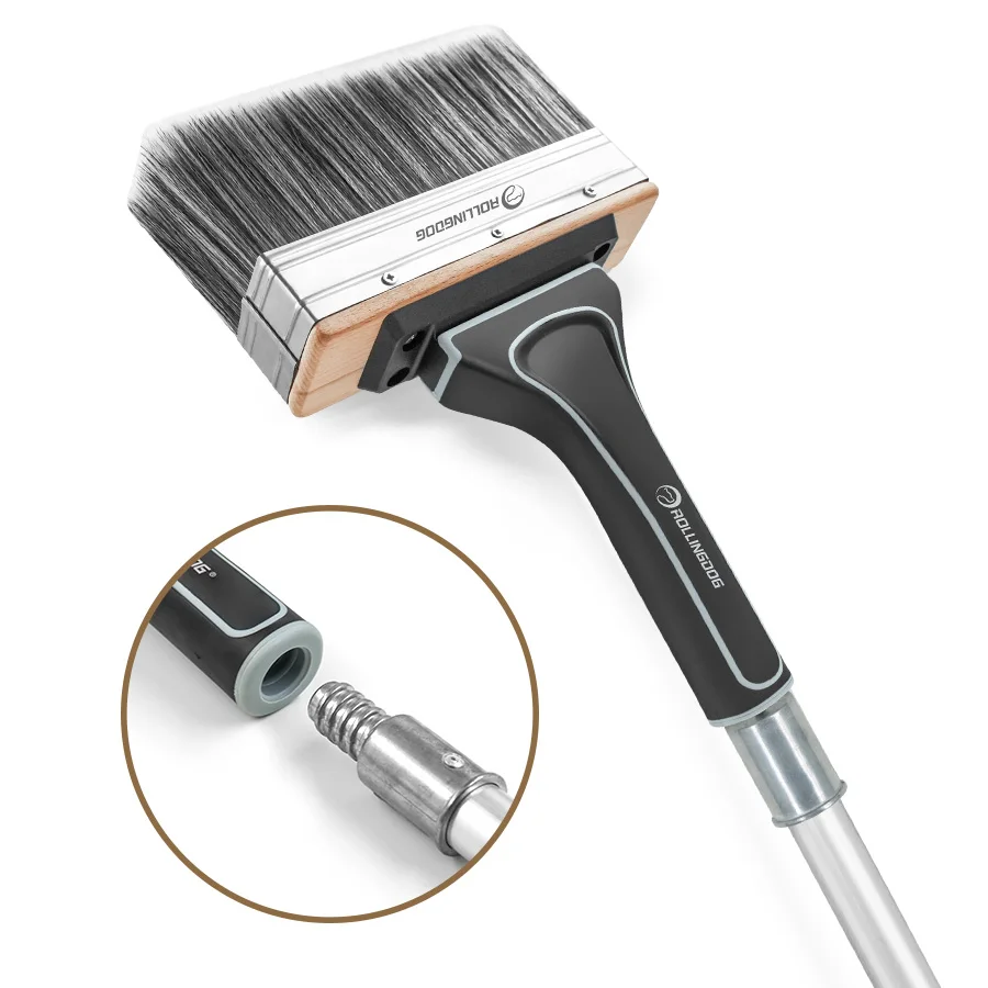 ROLLINGDOG 10715 Water and Oil Based Coatings 7 Inch Staining Decks Walls Ceilings Deck Stain Fence Brush Paint Brush