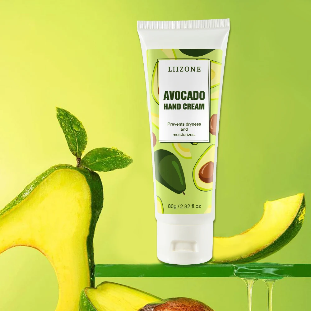 Private Label Organic Nourishing Moisturizing Avocado Hand Cream Fruit Fragrance Hand Cream For Dry Hand Care