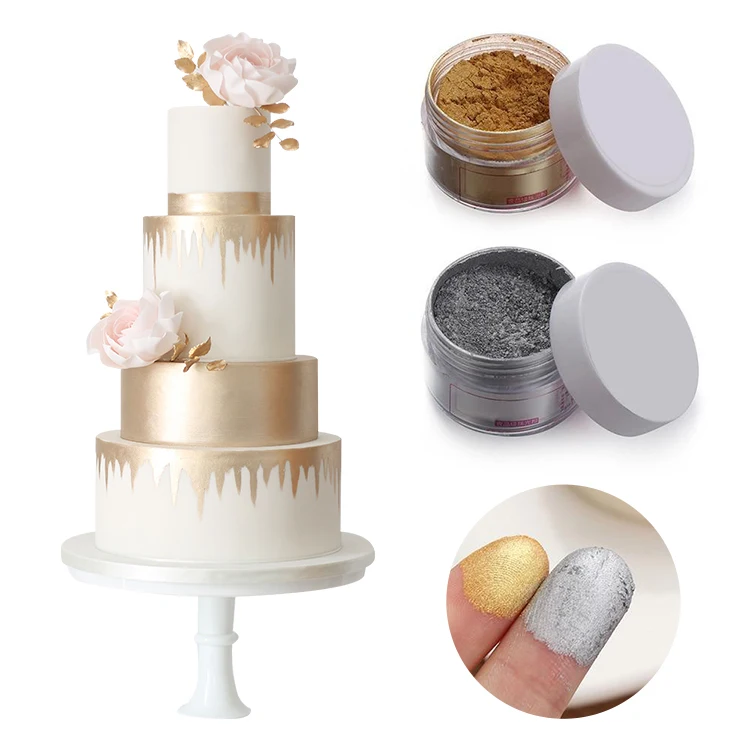 Sephcare Bulk edible highlighter dust eatable gold powder glitter colouring for cake