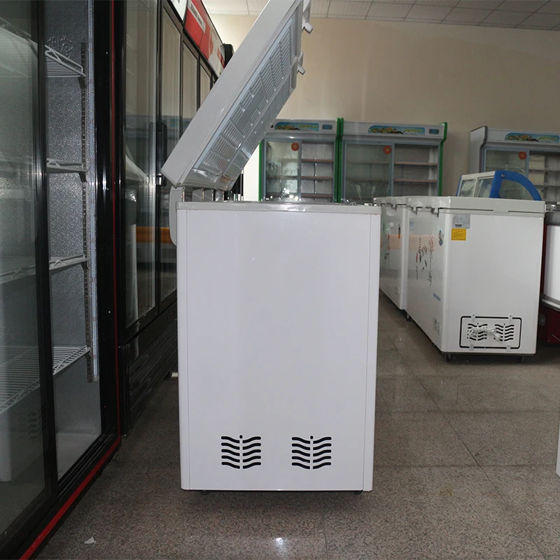 Commercial Single-Temperature Chest Freezer for Beef Electric Glass Door Deep Freezer for Supermarket Use Made in China