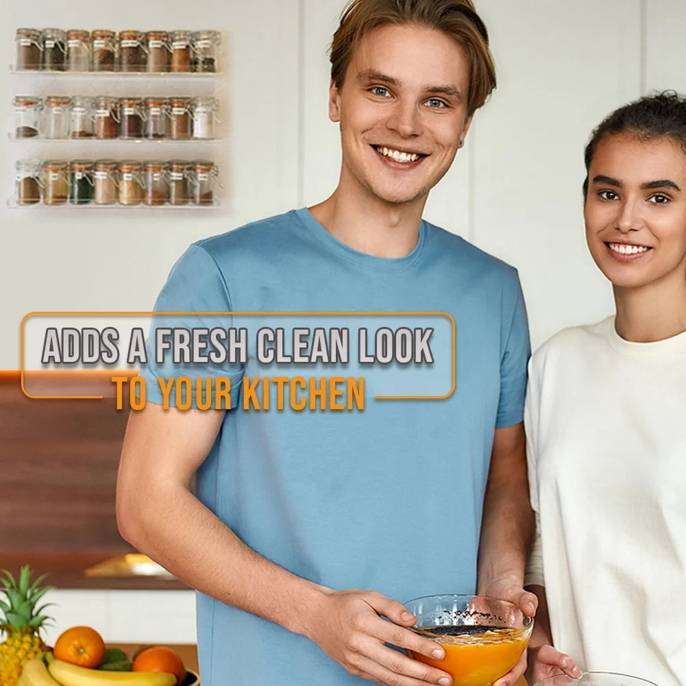 Многослойная витрина для специй в супермаркете