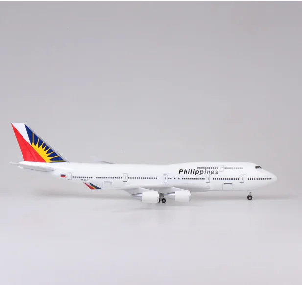 47cm 1/160 Scale Resin B747 Philippines Airline 747 Plane Aircraft Model with landing gear