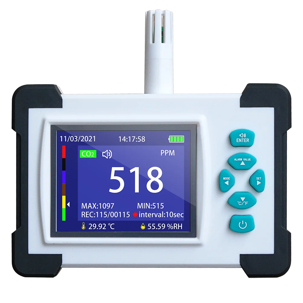 Measuring range 0-10000ppm Co2 Meter Carbon Dioxide Sensor Co2 Temperature Humidity Meter Accurate Tester