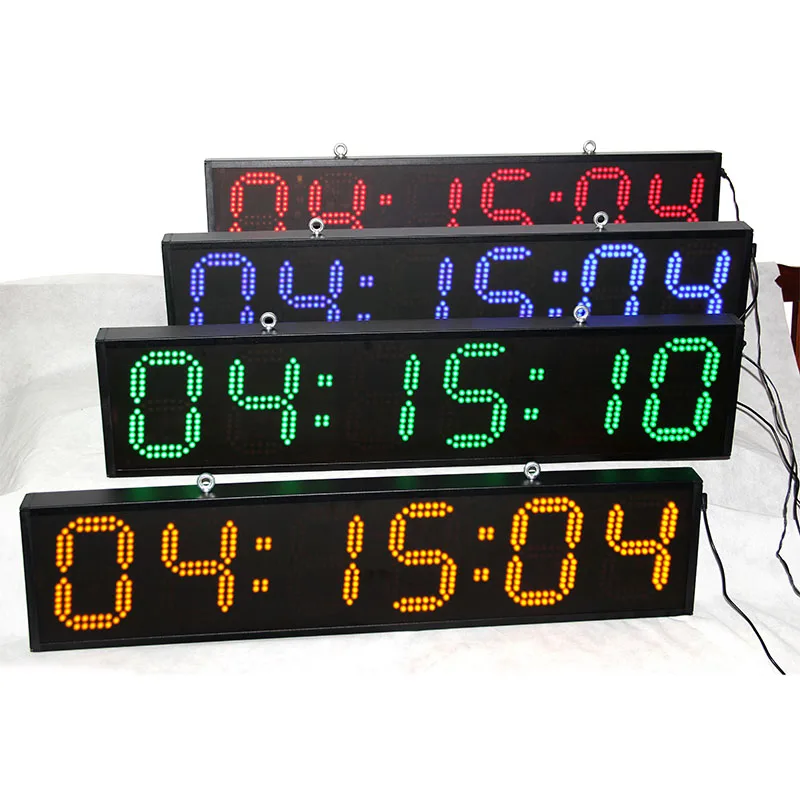 CHEETIE CP27 Digital 6 Inch Tall Number Yellow Logo Custom Warranty Watch Marathon Finish Line Racing Timer Led Track