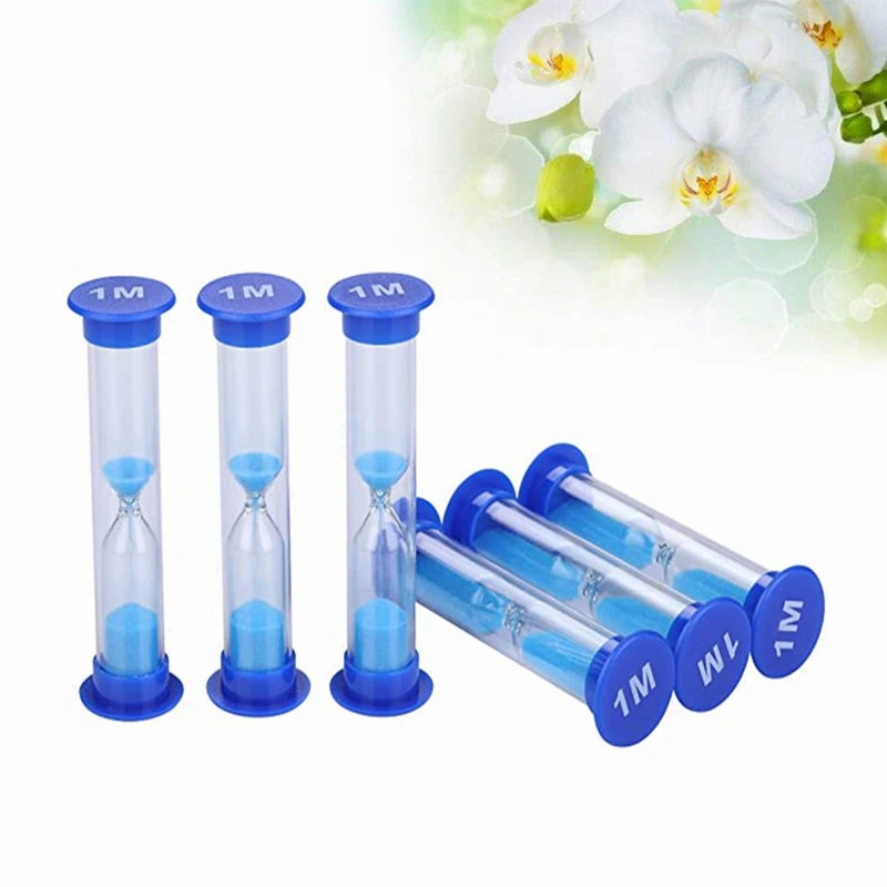 12pcs Plastic Small Sandglass Hourglass Sand Clock Timer 30/90sec / 1 2 3 5 10mins