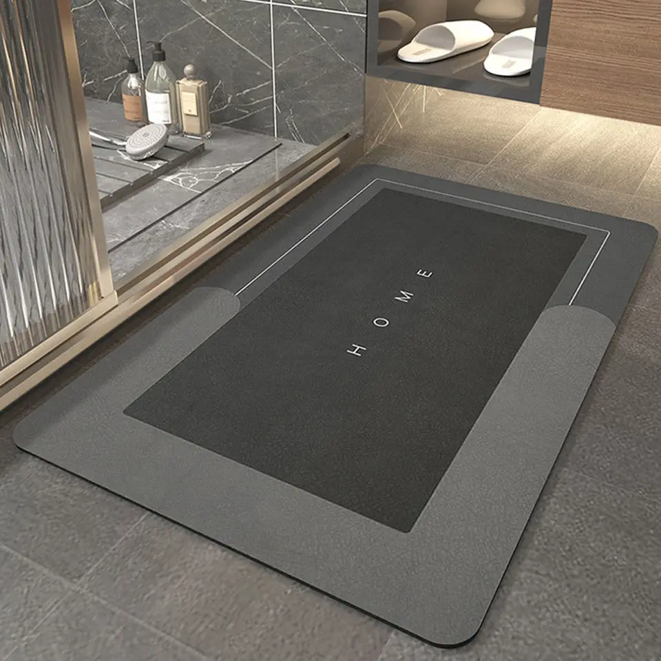 YIDE Factory Direct Newest Product diatom mud carpet Diatomite material bathroom anti slip diatom mud mat