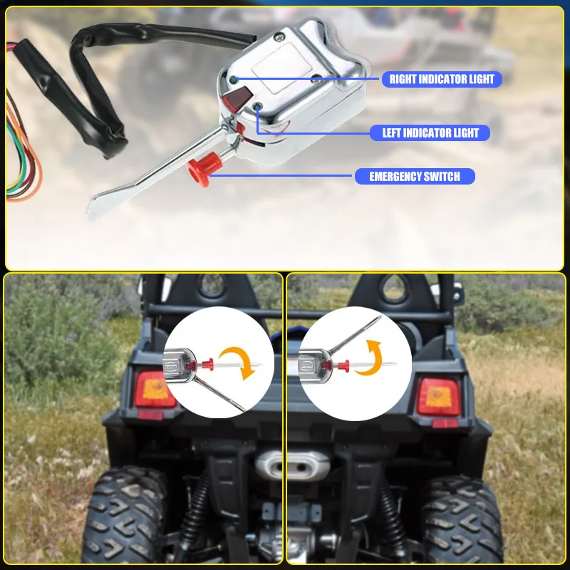 Универсальный комплект сигнала поворота Utv с поворотным переключателем янтарные поворотные мигалки 105 дБ поворотных сигналов