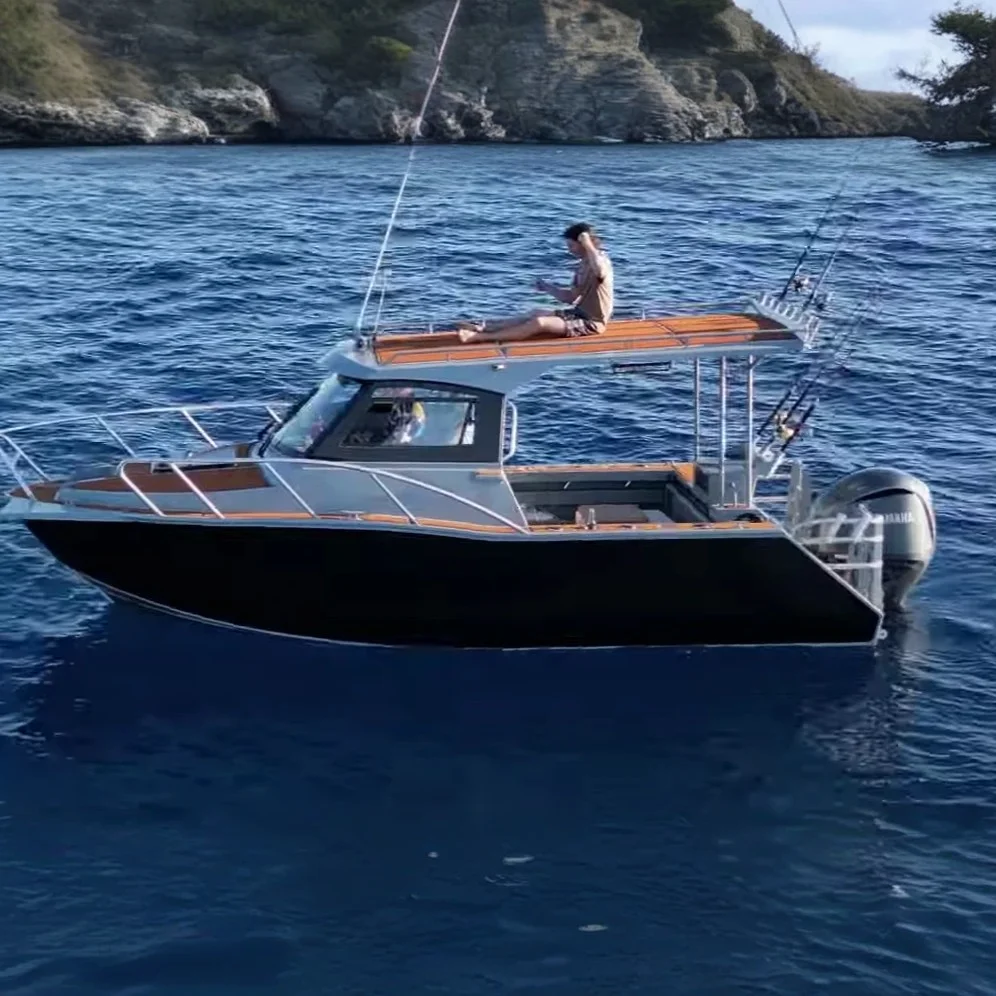 7.5M Luxury Aluminum Cabin Fishing Boat Speed Boat Sport Yacht With Trailer