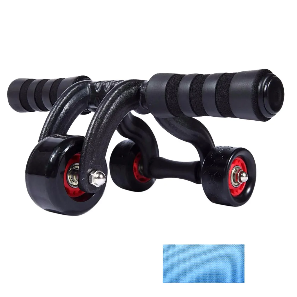 New design collapsible four wheels abdominal ab wheel roller exercise set equipment