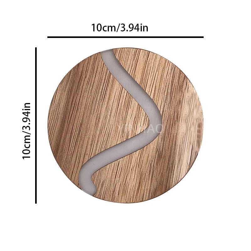 Hot Selling Handmade Decorative Wood Resin Coasters for Drink Tea Coffee Acacia Wood and Epoxy Resin Coasters