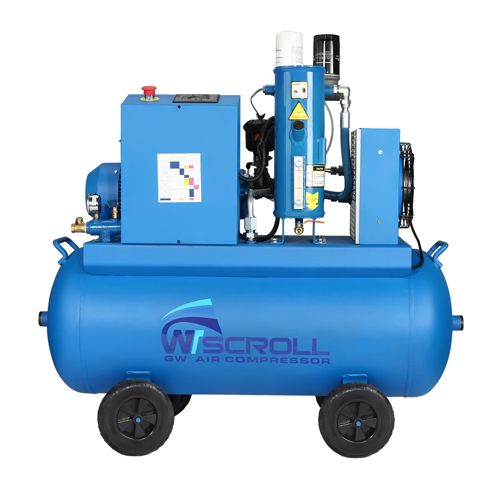 Best 16 bar 10hp low noise industrial scroll air compressor for sale