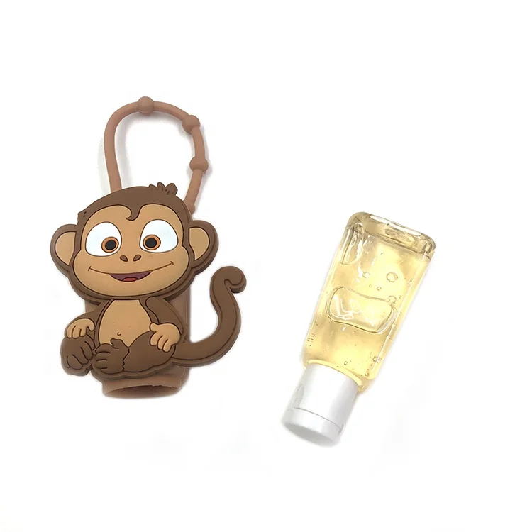 Wholesale Mini Pocket Alcohol Cleaning Waterless Gel With Custom Elephant Shaped Silicone Holder