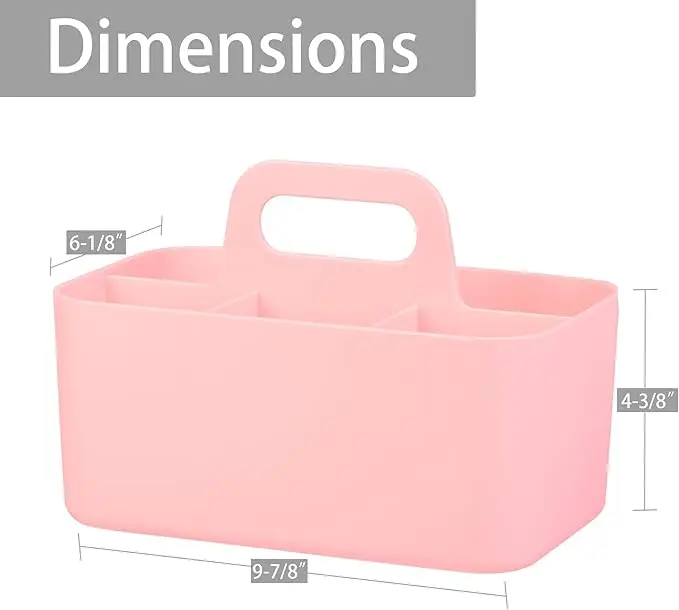 Multipurpose Caddy Organizer Plastic Caddy with Handle Stackable Desk Organizer for Stationery Office Supplies Organizer