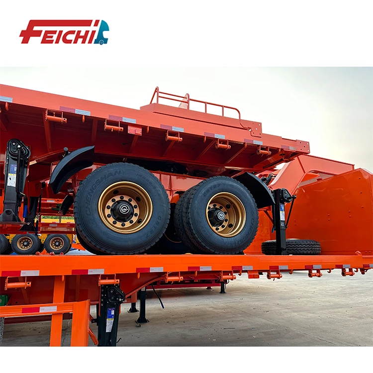 3 axle 40 ft 60 tons super link flatbed truck trailer container cargo transport flatbed semi trailer
