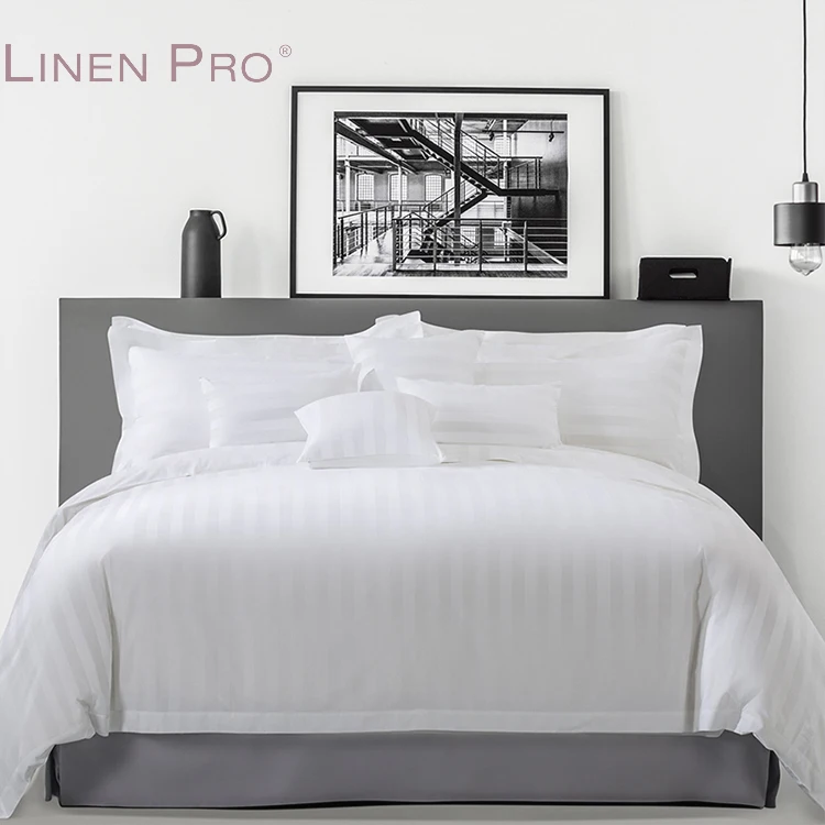 LINENPRO Highly Cost Effective Plain Dyed Hotel Bed Linen Satin Fabric Comforter Sets King Size Luxury Bedding